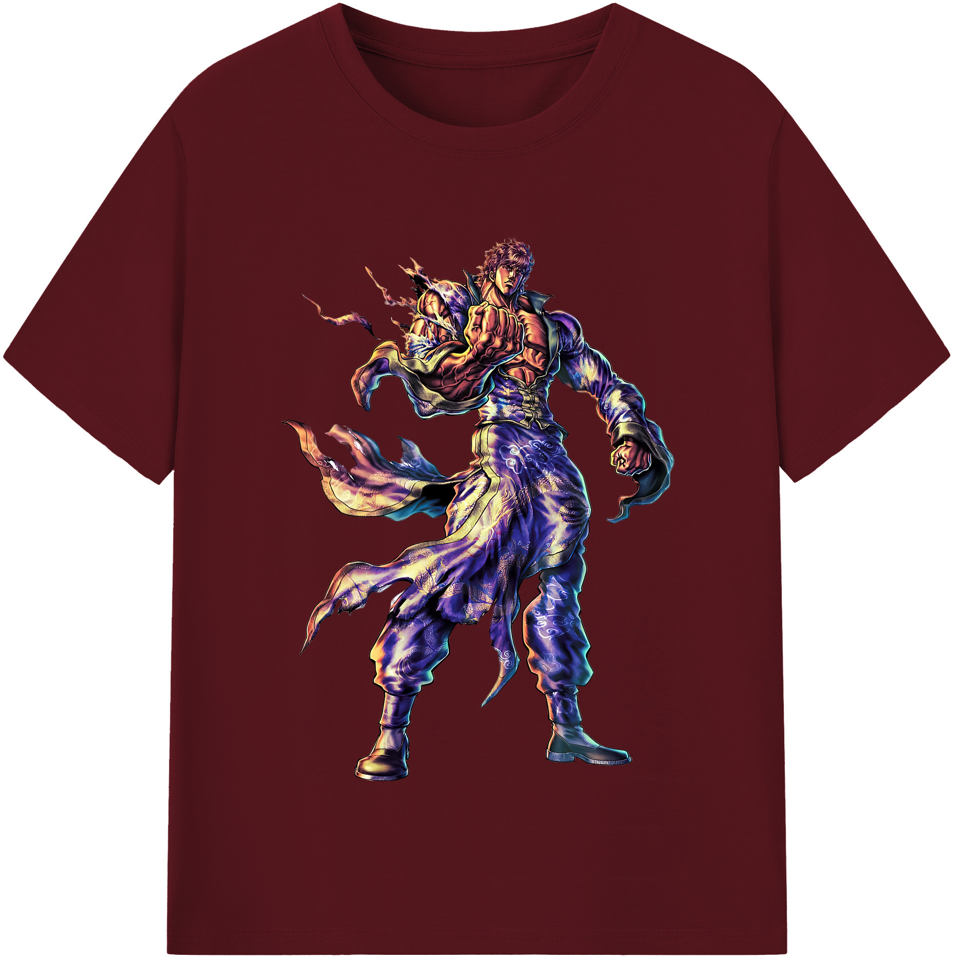 （画像用） 北斗の拳 Fist of the North Star 綿100％半袖Tシャツ（フロントプリント）